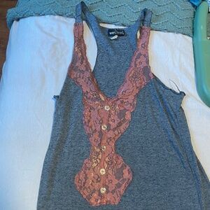 Wet seal lace front tank